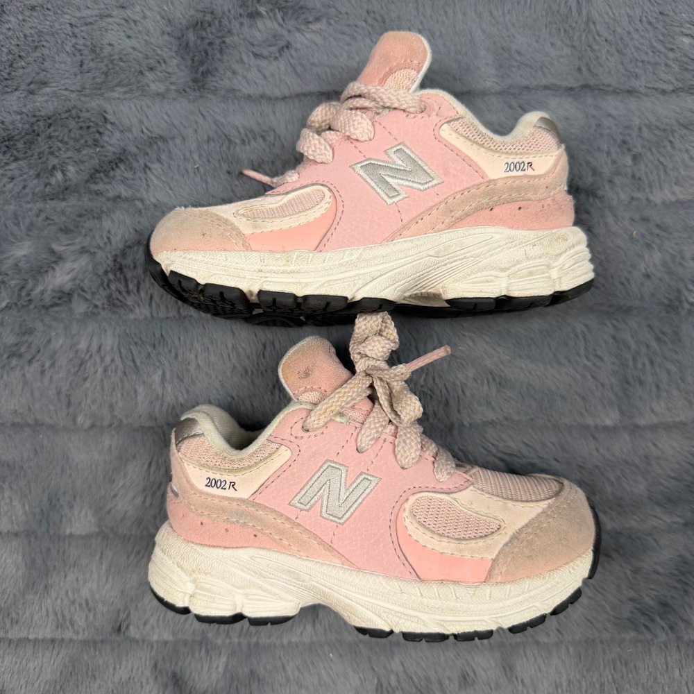 New Balance 2002R Kids Sneakers Pink Cream IC2002PK Running Shoes Size 7 Toddler